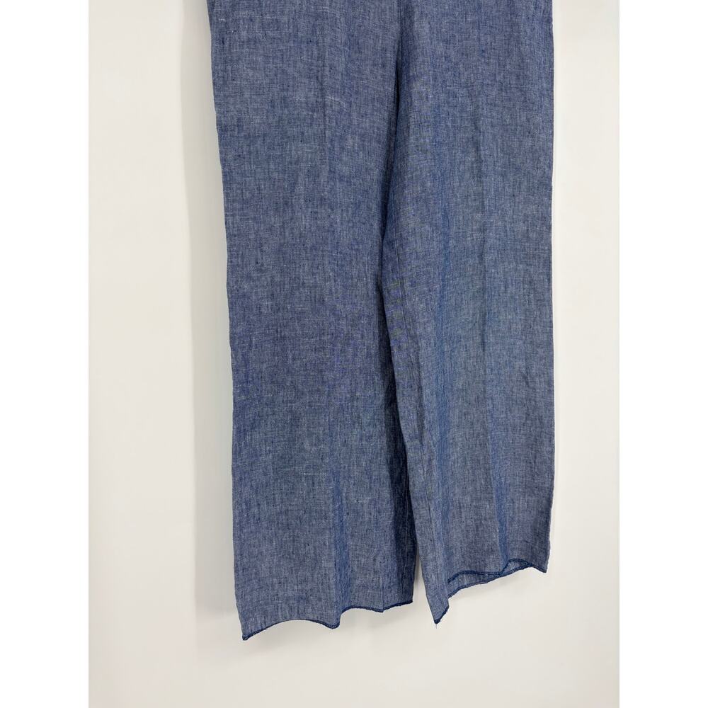 Boden Falmouth Linen Wide Leg Sailor Trousers Chambray - Picture 5 of 11